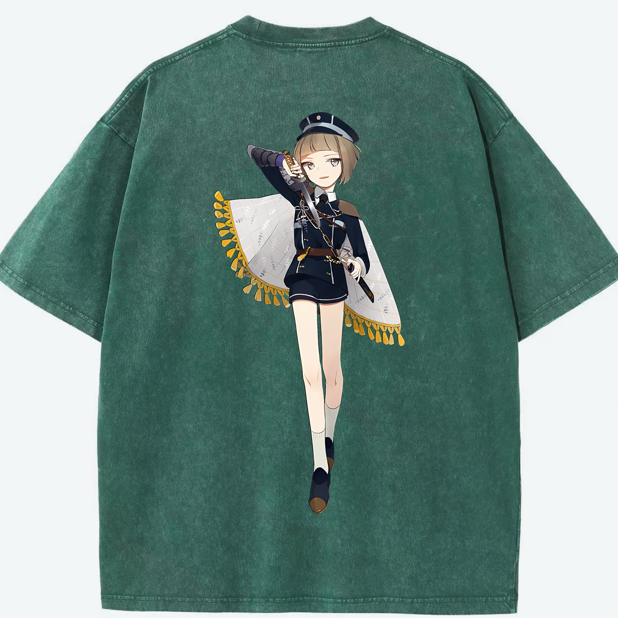 （画像用） 刀剣乱舞 Touken Ranbu 綿100% ヴィンテージ風 半袖Tシャツ（背面プリント）